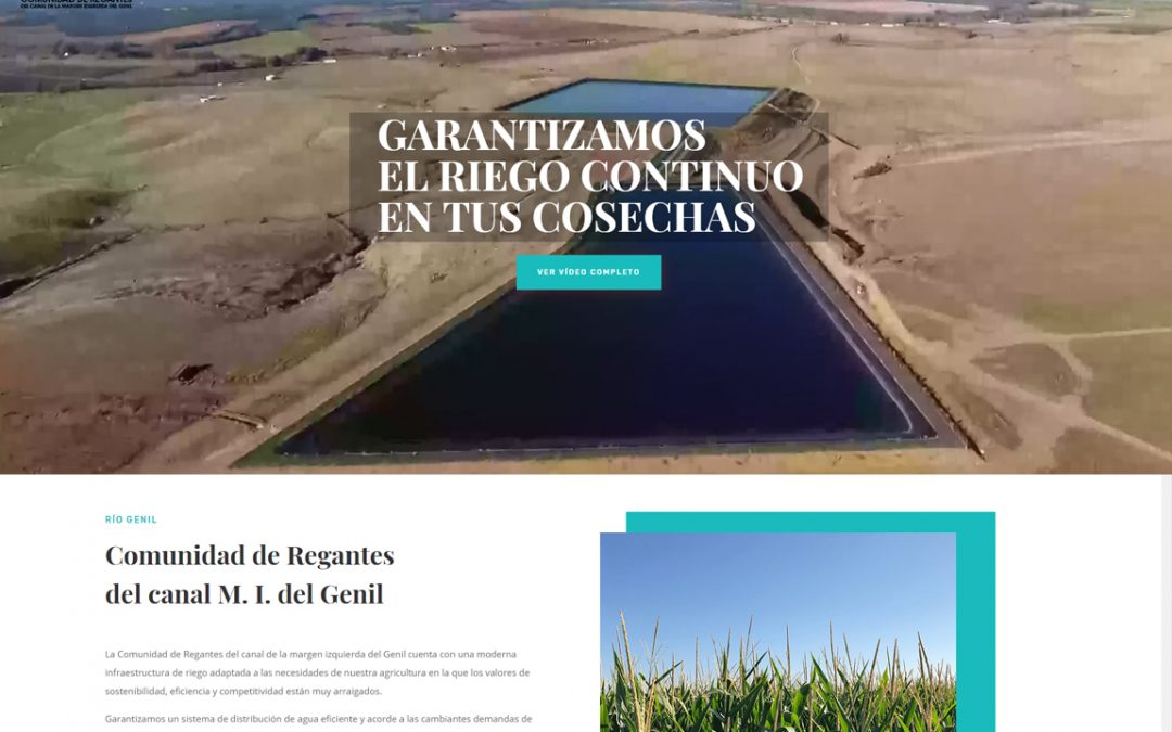 Presentación de la nueva web de la Comunidad de Regantes del canal de la margen izquierda del Genil